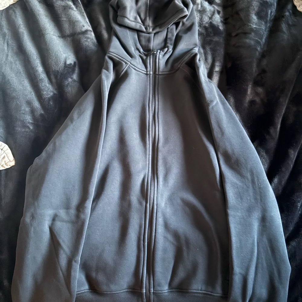 Fabletics Men's Charcoal Zip-Up Sweater